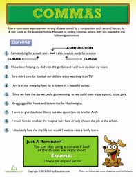 Third Grade Reading Writing Worksheets Use Of A Comma Worksheets Third Grade Reading Education Com