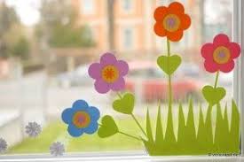 Fruhling Spring Ostern Fensterbild Fensterdeko Fenster Dekoration Pastell Blumen Stanzer Einfach Kleben Cardst Basteln Fruhling Ostern Basteln Fruhling Basteln