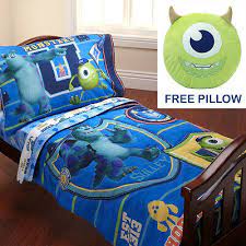 Monsters Inc Property Of Mu 4 Pc Toddler Bedding Set By Disney Pixar 85214081496 Ebay