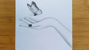 Full size butterfly poster | zazzle.com. How To Draw Butterfly In Hand With Pencil Sketch Step By Step Youtube