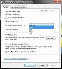 How to change the position of taskbar icons to centre in windows 10: Change Taskbar Location In Windows 7 8 1 And 10 Pcguide4u