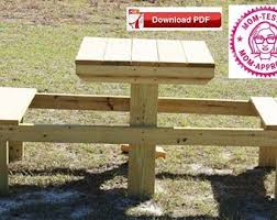 Table Plan Picnic Table Plan High Top Table Plan Outdoor Table Etsy In 2020 Outdoor Table Plans Picnic Table Picnic Table Plans