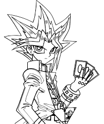 Yu Gi Oh Will Put Three Cards Coloring Page