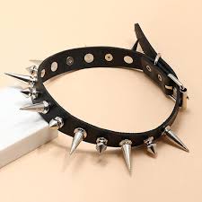 Amazon.com: Taichell Spiked Choker Necklace Unisex Black Leather Goth Choker  Studded Chokers Collar Necklace Punk Jewelry Halloween Gothic Accessories  (Spiked Choker): Clothing, Shoes & Jewelry