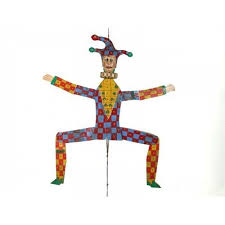 Carved Harlequin Hampelmann Jumping Jack Decorative Pull Jumping Jacks Carving Pull Toy