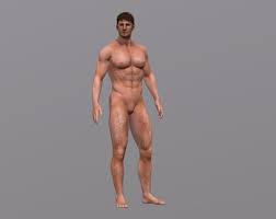裸の男リグ3Dゲームキャラクター 3Dモデル $12 - .blend .c4d .fbx .obj - Free3D