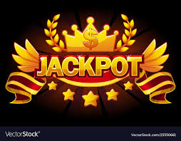 Jackpot Banner Casino Label With Crown And Red Award Ribbon Casino Jackpot Winner Awards With Golden Text And Jackpot Game Character Design Play Casino Games