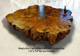 But here we are, a few weeks later, and we have a new burl coffee table in our living room along with a tutorial for you to create one yourself. On Hold Maple Burl Coffee Table Live Edge Wood Slab Stone Inlay 8x8 Ft Hamari Ebay