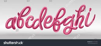 Futuristic Font Set With Letters A B C D E F G H I Glossy Pink Typeface Typography Vector Illustration Spon Futuristic Fonts Font Setting Lettering