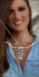 Bull Head Carved Necklace