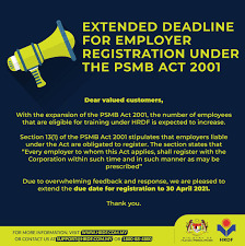 Maybe you would like to learn more about one of these? Eligible Employers Must Register For Hrdf By 30 April 2021 To Avoid Rm10 000 Fine