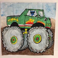 Coloured pencils draw a picture from your photo using coloured pencils sketch practicing transform your photo into a quick sketch made by an artist scroll create a classic scroll from your image drawn with pencil. Monster Truck Art This Little Class Of Mine