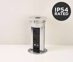 Kitchen power pop ups spill proof pop up 15a usb outlet, stainless. Pop Up Kitchen Socket Power Tower Plugs Buy Online Box15