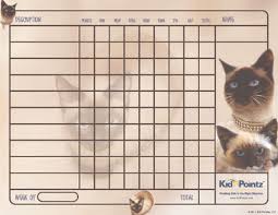 Cat Theme Printable Behavior Chart For Kids