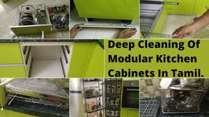 Specialty wall kitchen cabinets (6) hampton bay hampton satin white raised panel stock assembled diagonal corner wall kitchen cabinet (24 in. Deep Cleaning Of Modular Kitchen Cabinets In Tamil How To Remove Cabinets Deep Clean The Kitchen Youtube