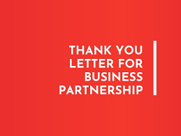 Your business partners will have terrific ideas that will help your business walk towards success. Thank You Letters For Business Partnership 5 Samples