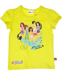 Lego Friends Zomers Gele T Shirt Met Alle Meisjes Lego Wear Nl Emilea Be Lego Friends Kids Outfits Summer Tshirts