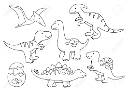 Did you scroll all this way to get facts about dinosaur black white? Vector Illustration Of Black And White Dinosaur Outline Drawing Royalty Free Cliparts Vectors And Stock Illustration Image 140946115