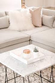 I also bought a coffee table that pulls up to you while you are sitting on the couch this too i am constantly finding nuts and washers on the rug. Living Room Update With Raymour Flanigan A Mix Of Min