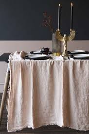 This collection contains everything you need to set a beautiful, memorable table quickly and easily. Blush Pink Tablecloth Woven Linen Rockett St George