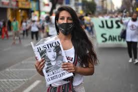 Marcha para pedir justicia por Sandra, una joven asesinada por una policía