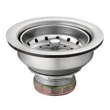 A kit including the drain trap and sink connectors. Moen Stainless Steel 3 1 2 Basket Strainer With Drain Assembly 22036 The Home Depot