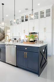 Repeat this step for the opposite end. White Kitchen With Tall Cabinets And Island With Dishwasher Hgtv