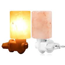 Himalayan Salt Lamp Air Purifier Crystal Salt Rock Night Light Blazing Fans