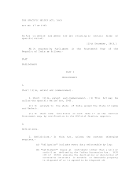 Faculty notes all cs bare acts books by faculty notes. Https Districts Ecourts Gov In Sites Default Files The Specific Relief Act Pdf