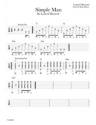 Teach them how to play guitar check out this page for easy guitar songs and exercise sheets to demystify this process from guitar chord fretboards small, large, and super large, to flashcards and blank tablature, there. Easy Guitar Songs Simple Man By Lynyrd Skynyrd Musika Blog