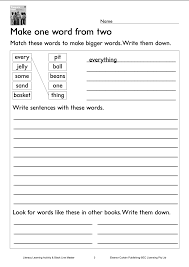 Worksheet Make One Word From Two In 2020 Reading Classroom Big Words Words