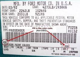 Ford Paint Codes Touch Up