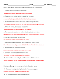 Learnhive cbse grade 7 english voice lessons exercises. Answer Key To The Active Passive Worksheet We Completed In Class