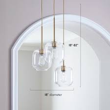 The pebble bath bar light by oxygen lighting features a 1/4 thick sating white duplex glass diffusers and is approved for vertical or horizontal mounting. Sculptural Glass 3 Light Pebble Chandelier Clear