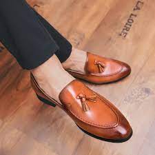 Mereka digantung di kedai kasut hanya menunggu. Kasut Kulit Slip Pada Lelaki Loafers Pakaian Kasut Kulit Perniagaan Lelaki Kasut Shopee Malaysia
