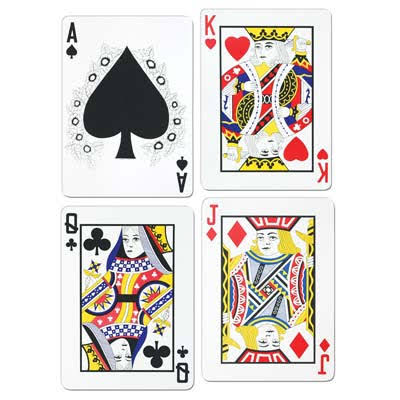 Decorations: Jumbo Casino Playing Cards 18" x 25"(Single Pack of 4 Cut-Outs)