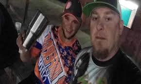 Celebrating mikey's last game with family and friends