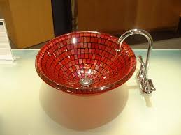 Check spelling or type a new query. Red Mosaic Fused Glass Vessel Sink Sinks Gallery