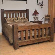 Old Sawmill Timber Frame Barn Wood Bed Rustic Bedroom Furniture Rustic Bedroom Decor Bedroom Design