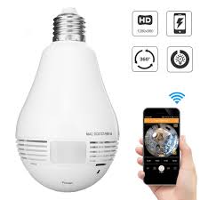 Eye Spy Security Camera Light Bulb Wifi Led Lamp With Microphone And Intercom Security Cameras For Home Home Security Systems Wireless Home Security Systems