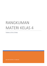 Rangkuman materi tema 9 kelas 4 subtema 1. Rangkuman Materi Tema 6 Kelas 4 Flip Ebook Pages 1 29 Anyflip Anyflip