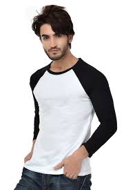 Black And White Full Sleeve T Shirt Black White Raglan Full Sleeve T Shirt Full Sleeve Tshirt Mens Raglan Full Sleeve