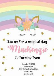 Download them for free in ai. Unicorn Birthday Invitations Free Printable Party With Unicorns