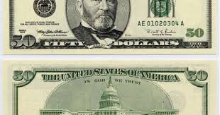Explore more like 50 dollar bill face. 50 Dollar Bill Back Actual Size Money Template Rare Coins Worth Money Money Notes