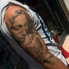 Saint dominic was visited by the apparition of holy mary around 1214. Praying Hands Tattoos For Men Praying Hands Tattoo Hand Tattoos Mother Mary Tattoos