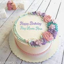 Romantic Colorful Roses Birthday Cake With Name Friends Birthday Cake Cake Decorating Designs Cake Designs Birthday