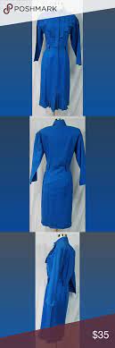 David Benjamin Blue Pleated Midi Dress Size 6 Pleated Dress Pleated Midi Dress Clothes Design