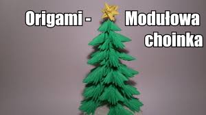 Choinka na pniu 🎄 szukasz inspiracji na świąteczne akcesoria? Origami Modulowa Choinka Youtube
