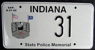 Indiana State Trooper Plates Indiana Police Memorial State Police