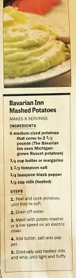 Bavarian Inn Mashed Potatoes Recipe From The Grand Rapids Press Sunday November 1 2015 Bavarian Recipes Restaurant Recipes Famous Amish Recipes